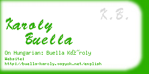 karoly buella business card